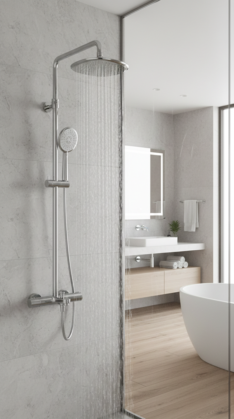 Roca Salina Termostatik Banyo Kolonu Krom