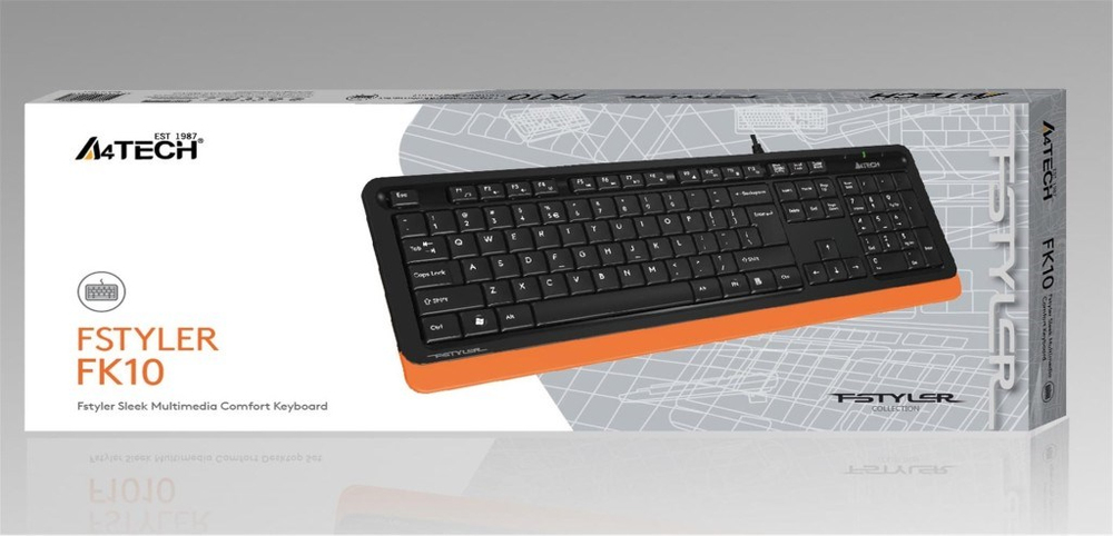 A4TECHA4 Tech Fk10 Q Usb Fsytyler Turuncu Tr Fn-Mmedya Klavye4711421942812