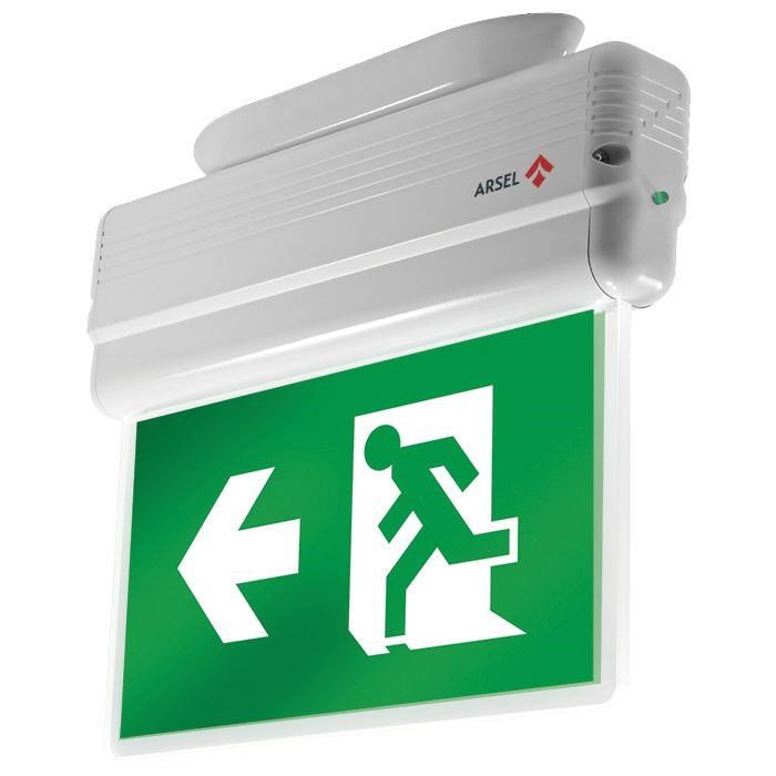 ArselArsel Arselite Eko AE-1223-L Sıva Üstü Led'li Acil Çıkış Yönlendirme Armatürü Sürekli ve Kesintide 180 Dak. Yanan 19 LED 120 LümenAE-1223-Leko