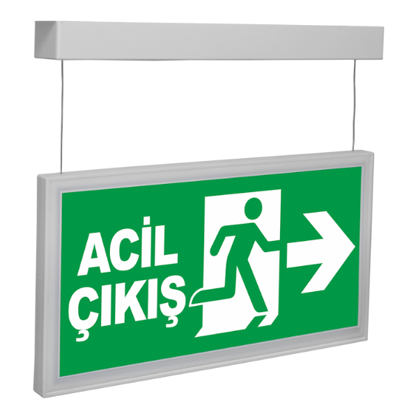ArselArsel Onled-Lite AES-26223-L Acil Çıkış Yönlendirme Armatürü Sürekli ve Kesintide 180 Dak. Yanan 20xF LEDAES-26223-L