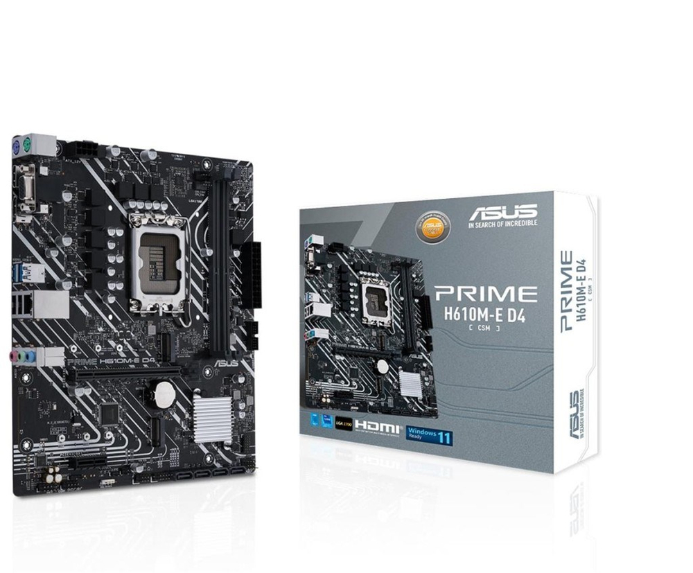 ASUSAsus Prime H610M-E D4-CSM 3200MHz DDR4 Soket 1700 M.2 HDMI DP mATX Anakart4711081514800