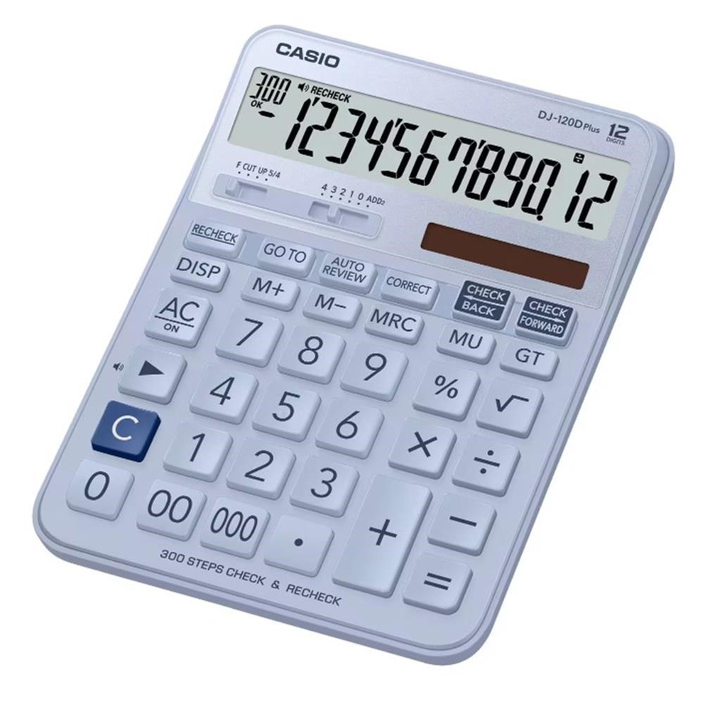 CasioCasio DJ-120D Plus Açık Mavi İşlem Kontrollü 12 Hane Masa Üstü Hesap Makinesi4549526621772