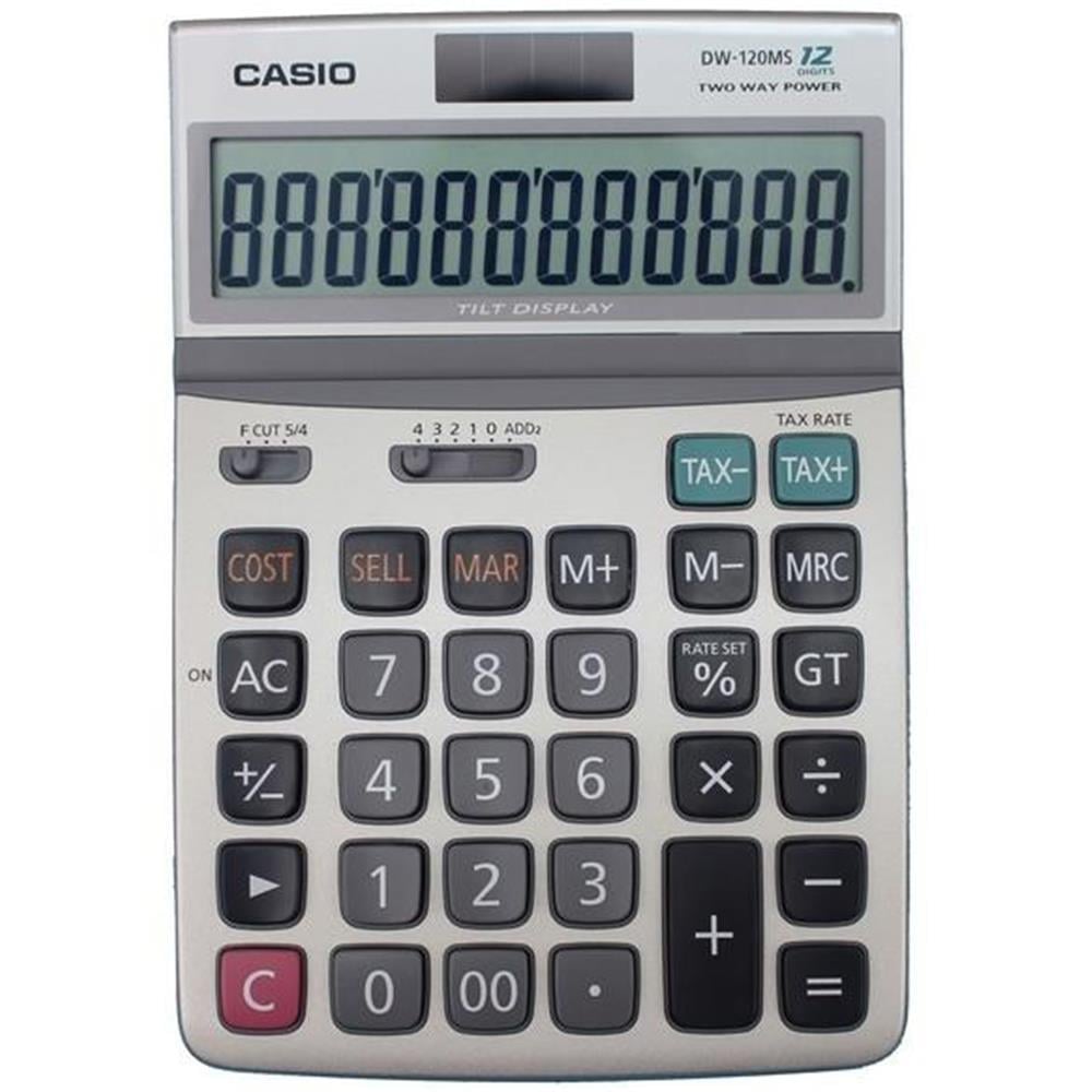 CASIOCasio DW-120MS Oynar Başlıklı 12 Hane Masa Üstü Hesap Makinesi4549526700385