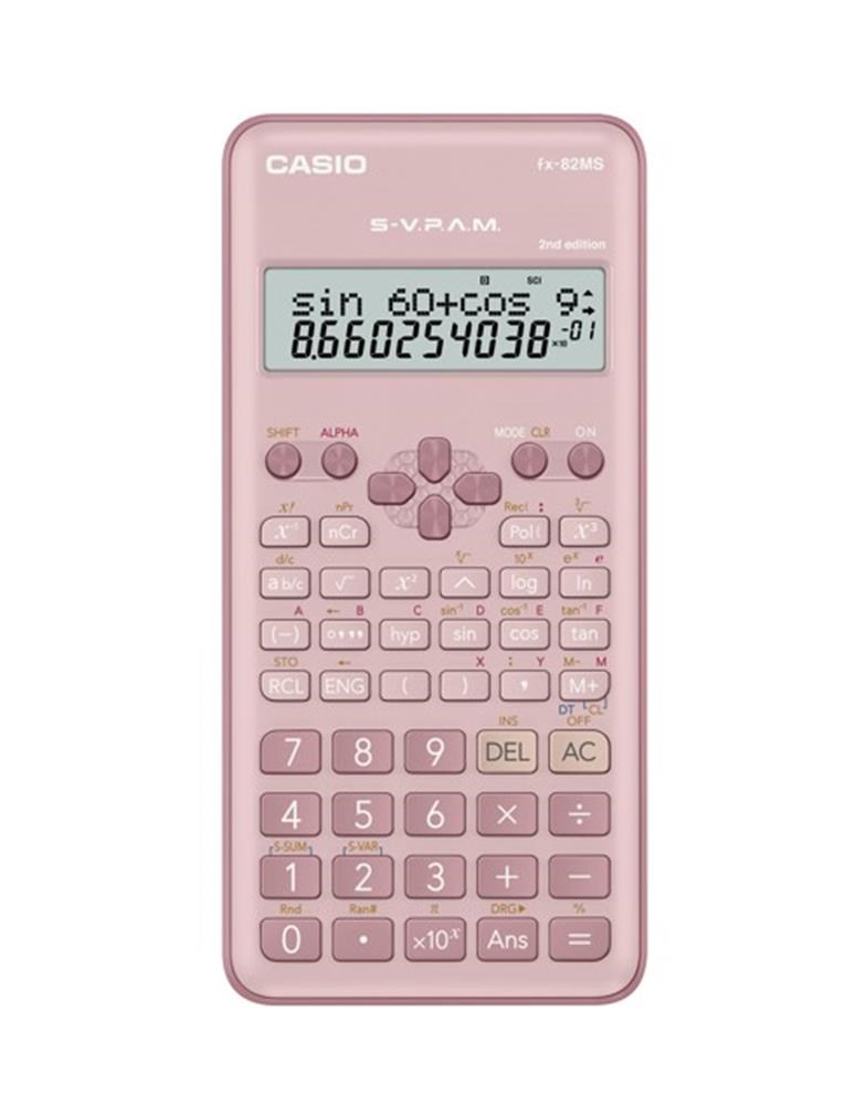 CasioCasio FX-82MS-2-PK-W-DTF Versiyon Bilimsel Pembe Fonksiyonlu Hesap Makinesi4549526621796