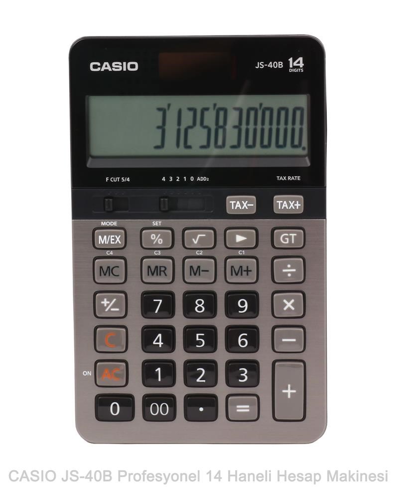 CasioCasio JS-40B Profesyonel 14 Hane Masa Üstü Hesap Makinesi4971850094128