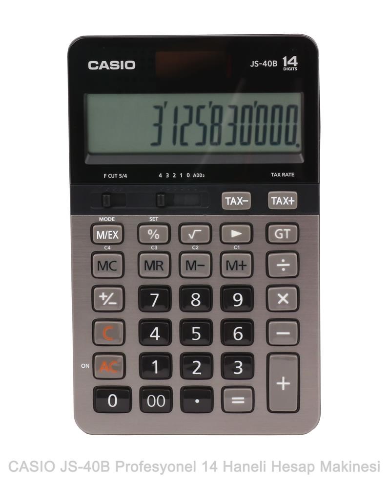 CasioCasio JS-40B Profesyonel 14 Hane Masa Üstü Hesap Makinesi4971850094128