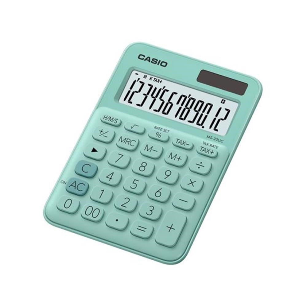 CasioCasio MS-20UC-GN 12 Hane Yeşil Masa Üstü Hesap Makinesi4549526617232