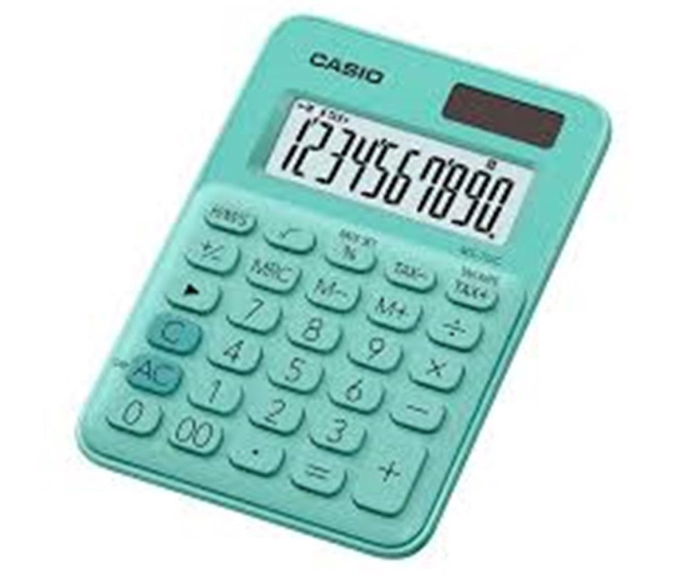 CasioCasio MS-7UC-GN 10 Hane Yeşil Masa Üstü Hesap Makinesi4549526603884