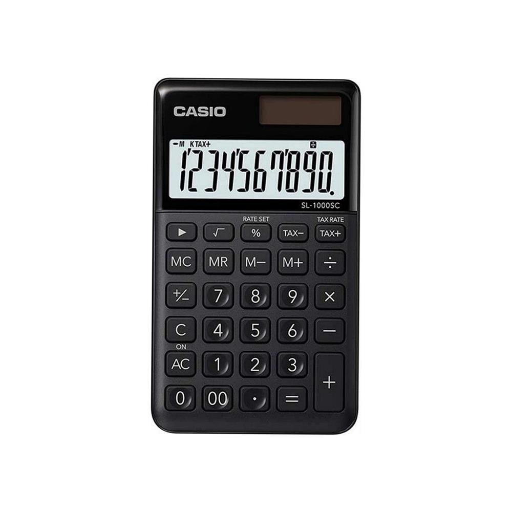 CasioCasio SL-1000SC-BK Cep Tipi 10 Hane Siyah Hesap Makinesi4549526604065