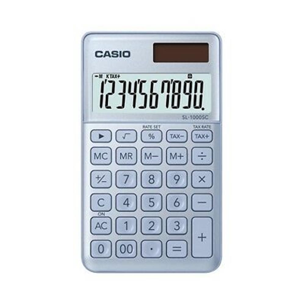 CASIOCasio SL-1000SC-BU Cep Tipi 10 Hane Mavi Hesap Makinesi4549526604102