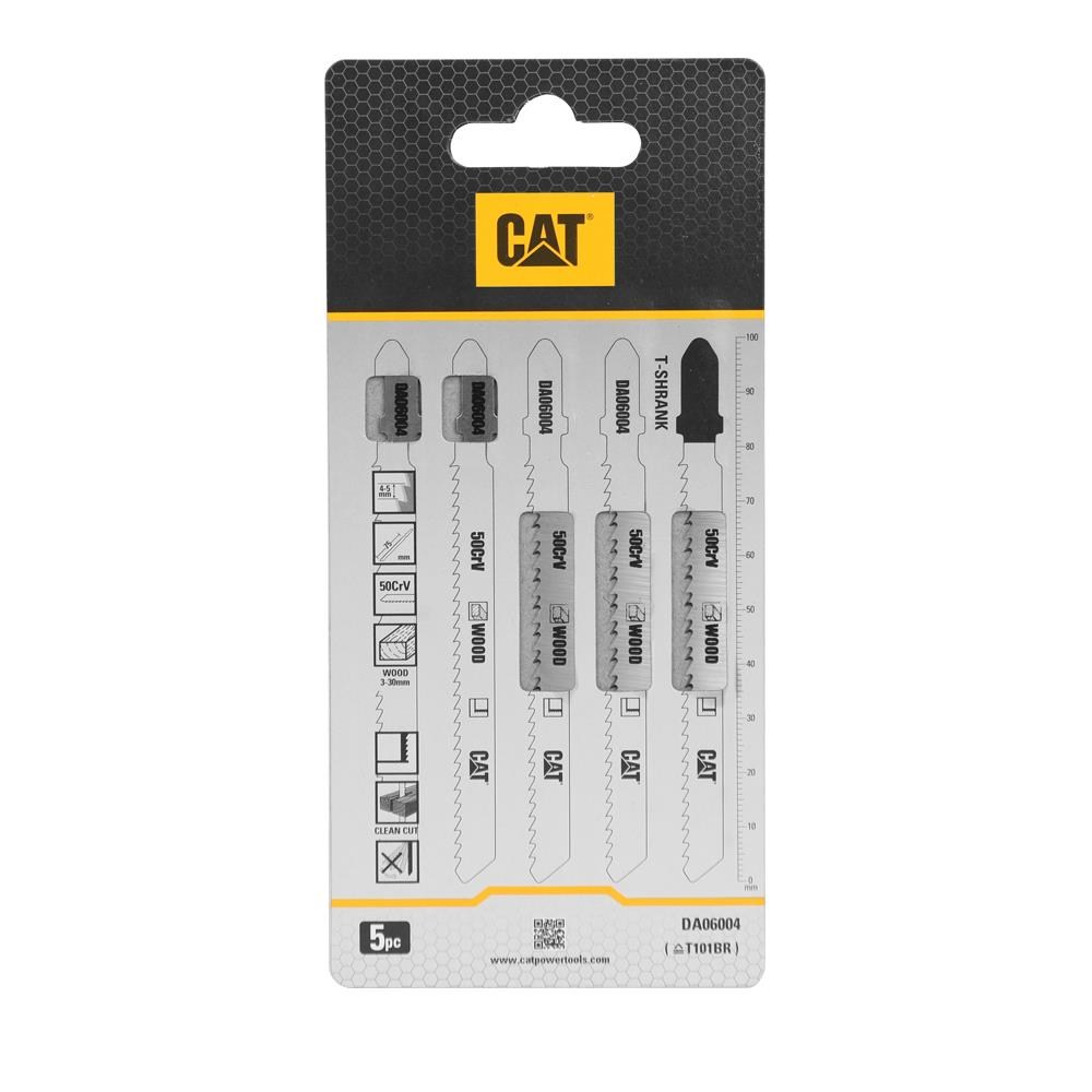 CATCAT DA06004 5 Parça Profesyonel Ahşap Ters Çapaksız Temiz Kesim Dekupaj Testere Bıçağı, UcuDA06004