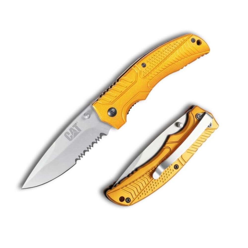 CATCAT DA980006 Kemer Askı Kancalı Katlanabilir 20CM Paslanmaz Çelik Sarı Kamp ÇakısıDA980006