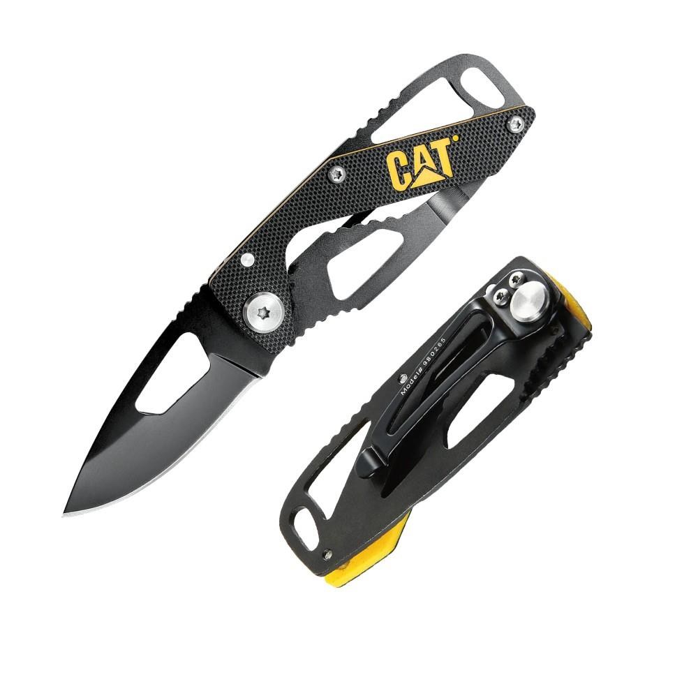 CATCAT DA980265 Kemer Askı Kancalı Katlanabilir 13CM Paslanmaz Çelik Siyah Kamp ÇakısıDA980265