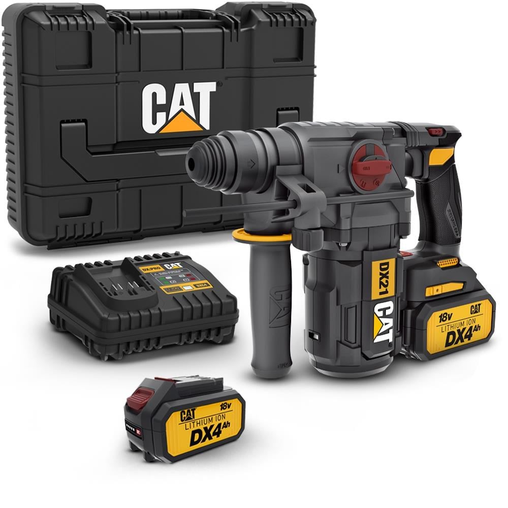 CATCAT DX21 18Volt 4.0Ah 2.2J Li-ion Çift Akülü Şarjlı Kömürsüz Profesyonel SDS-Plus Pnömatik Kırıcı/DeliciDX21