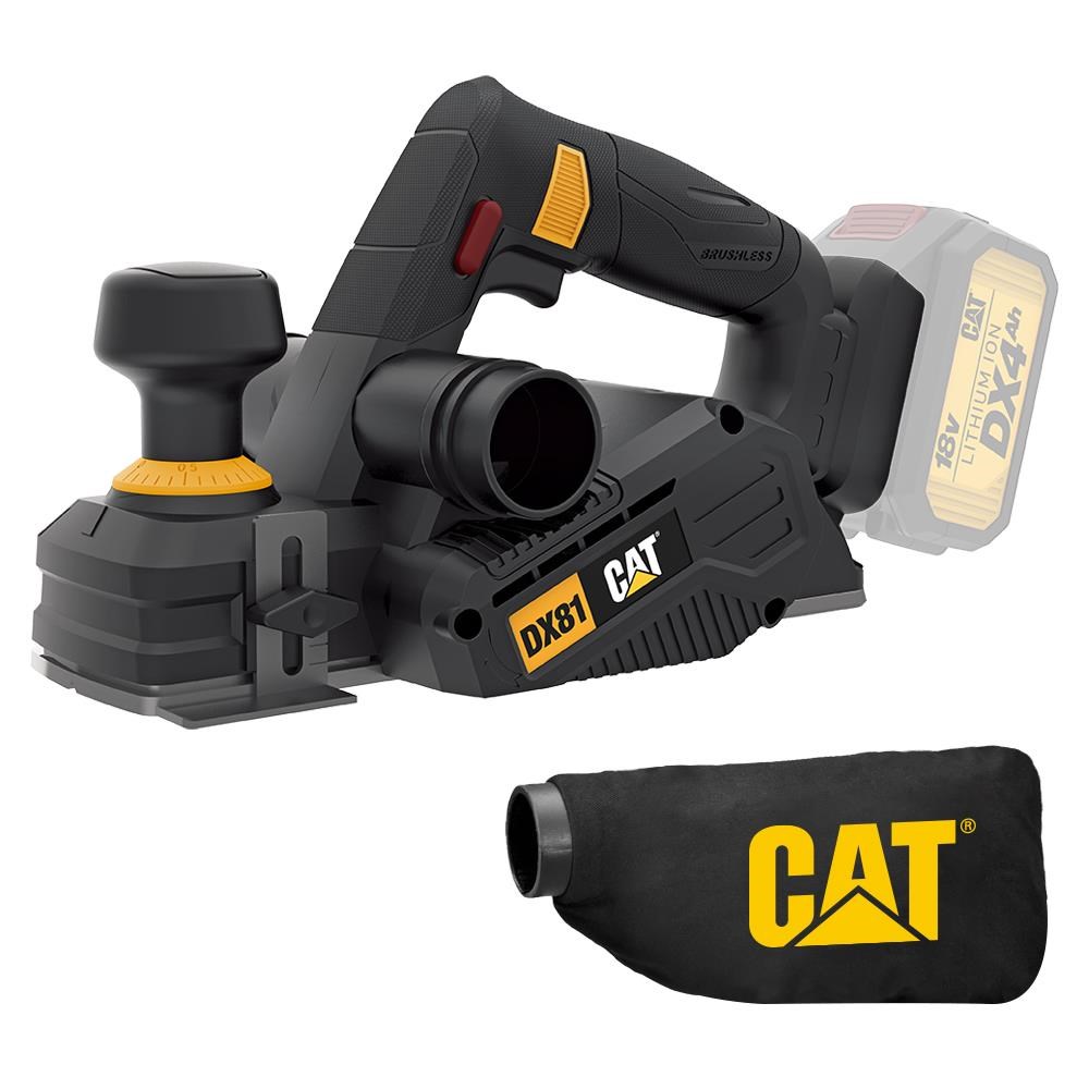 CATCAT DX81B 18Volt 82mm Çift Bıçaklı Kömürsüz Profesyonel Planya (Akü Dahil Değildir)DX81B