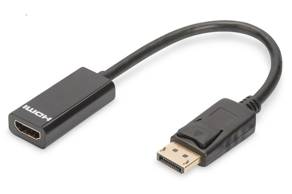 ASSMANNDigutus AK-340400-001-S DisplayPort (DP)  HDMI DP Erkek - HDMI Tip A Dişi, 0.15 metre, siyah4016032328568