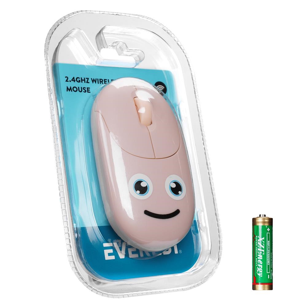 EVERESTEverest SM-26 FASHION 2.4Ghz Pembe Kabartmalı Kablosuz Mouse8680096112980