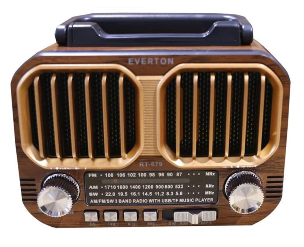 EVERTONEverton RT-679  Bluetooth-USB-SD-FM Şarjlı Solarlı  Nostaljik Radyo7453351767901