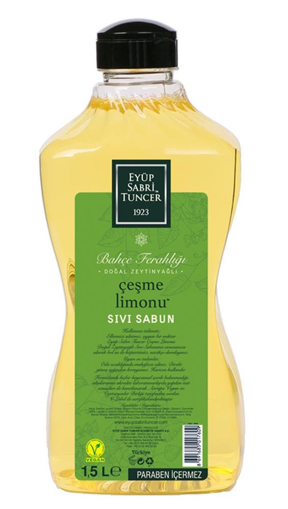 EYÜP SABRİ TUNCEREyüp Sabri Tuncer 1,5lt Çeşme Limonu Sıvı Sabun Doğal Zeytinyağlı8691685017609