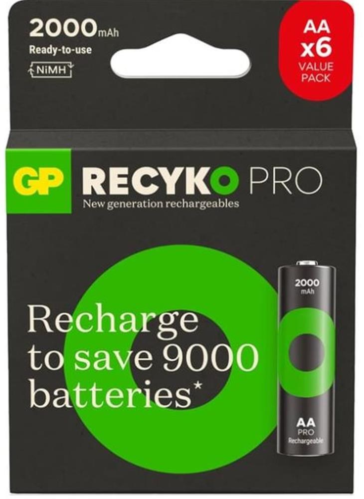 GPGP AA 2000 mAh Pro Şarjlı Kalem Pil 4+2li Paket  Paket GP210AAHCBR21-2GVPTLB64891199222337