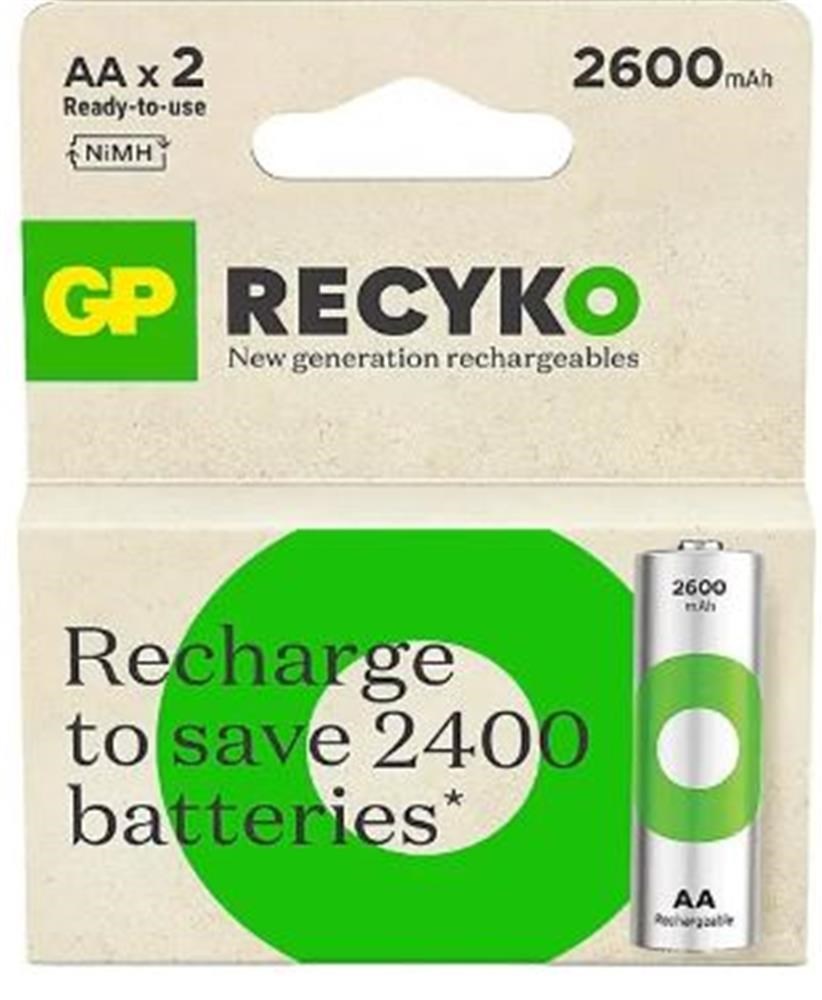 GPGP AA 2600 mAh Şarjlı Kalem Pil 2'li Paket GP270AAHCEMTR-2GB4891199212567