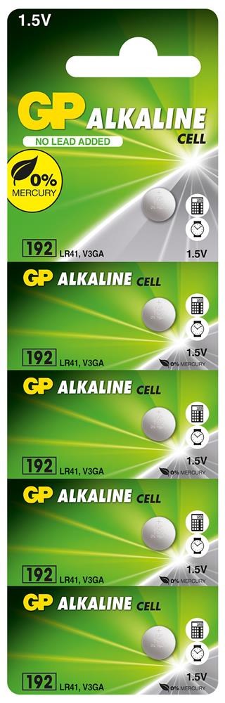 GPGP GP192-C5 LR41 AG3  Alkalin Düğme Pil 5'li Paket4891199011634