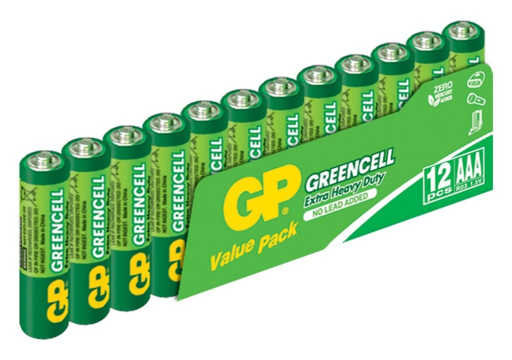 GPGP Greencel R03 AAA Boy İnce Çinko Kalem Pil 12'li Paket GP24G-VS124891199083945