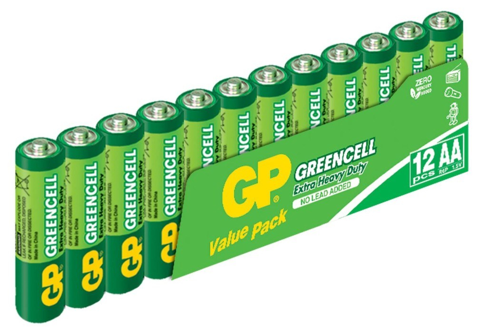 GPGP Greencel R6 AA Boy Çinko Kalem Pil 12'li Paket GP15G-VS124891199065118