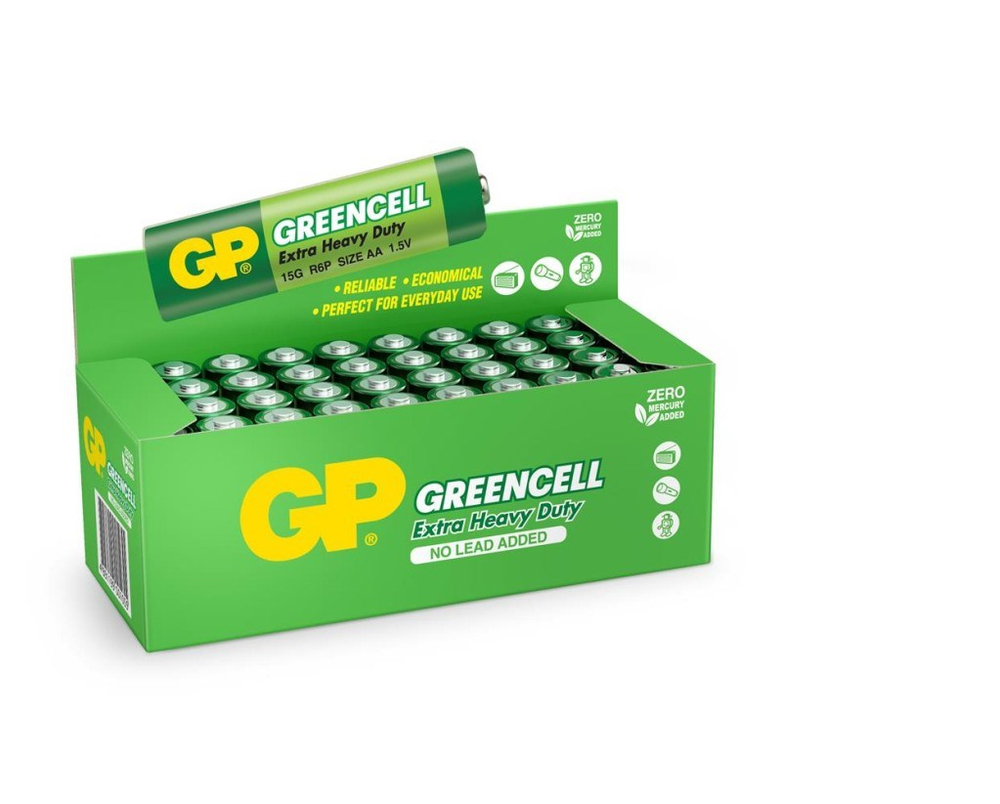 GPGp Greencell R6 AA Boy Çinko Kalem Pil 40'lı Paket GP15G-2S44891199001055