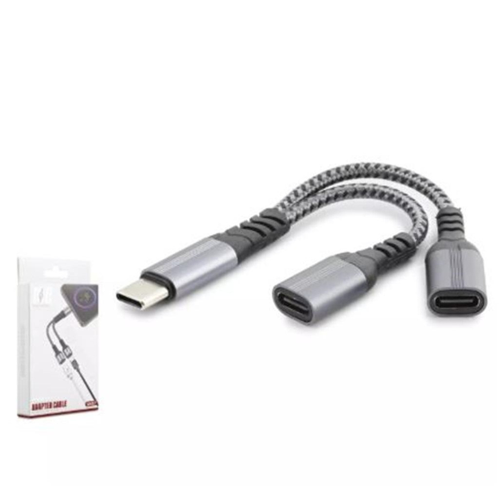 HCSHadron Gj-015 Type-C To 2-Type-C F Kablo Car Şarj Siyah8680469042685