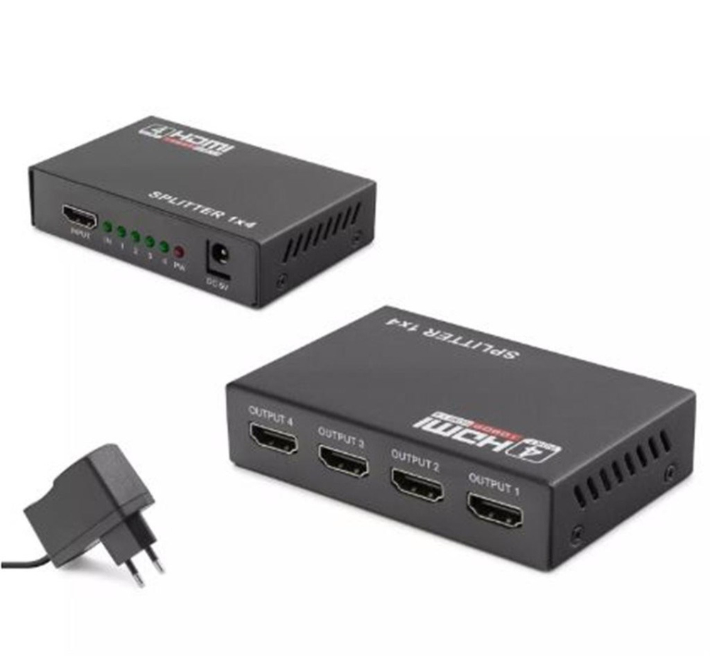 HADRONHadron Hdx1286 4 Port Hdmi Splitter 1.4V 1080P 3D 1-In 4-Out Siyah8680469031009