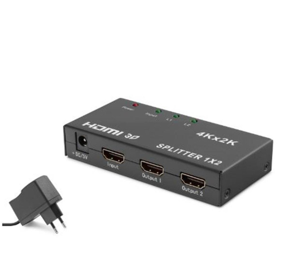 HADRONHADRON HDX1295 HDMI Splitter 4K 3D 1 In 2 Out - Siyah8680469031245