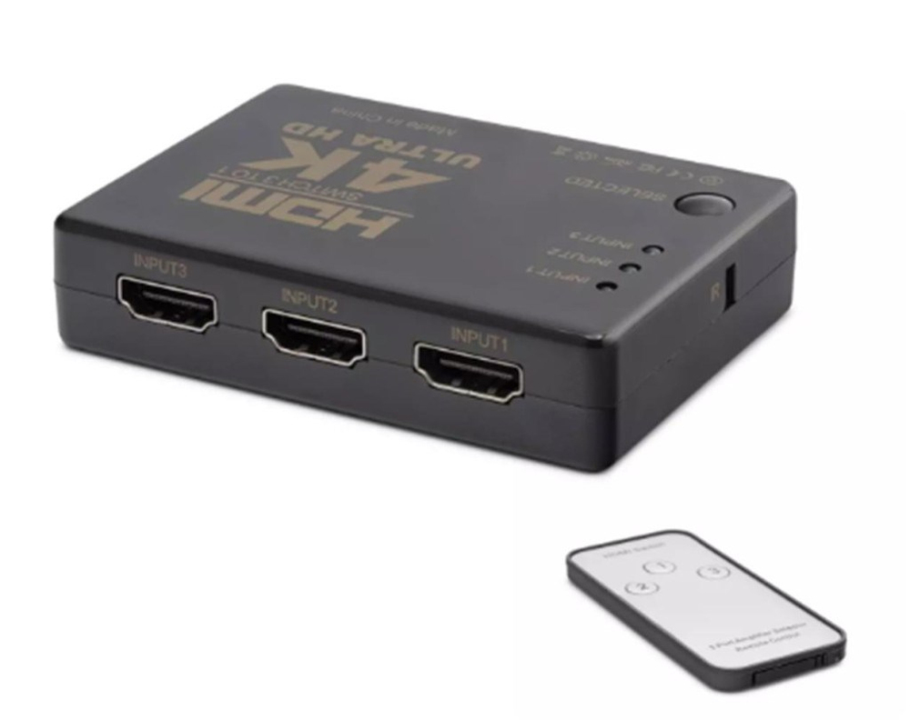 HADRONHadron Hdx1308 3 port Hdmi Switch 3Giriş 1Çıkış 4K Kumandalı8680469033195