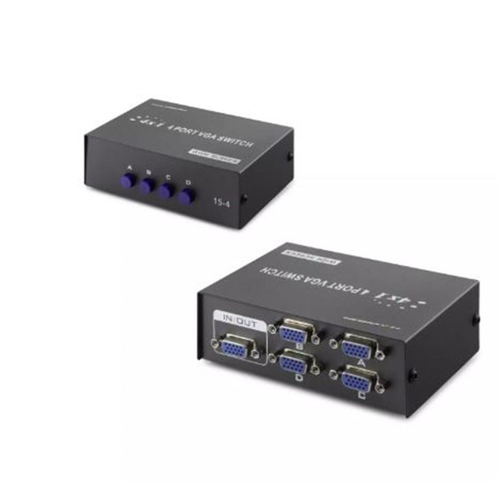 HADRONHadron Hdx1329 4 Port Vga Switch 54Mhz 4Giriş 1Çıkış8680469034567