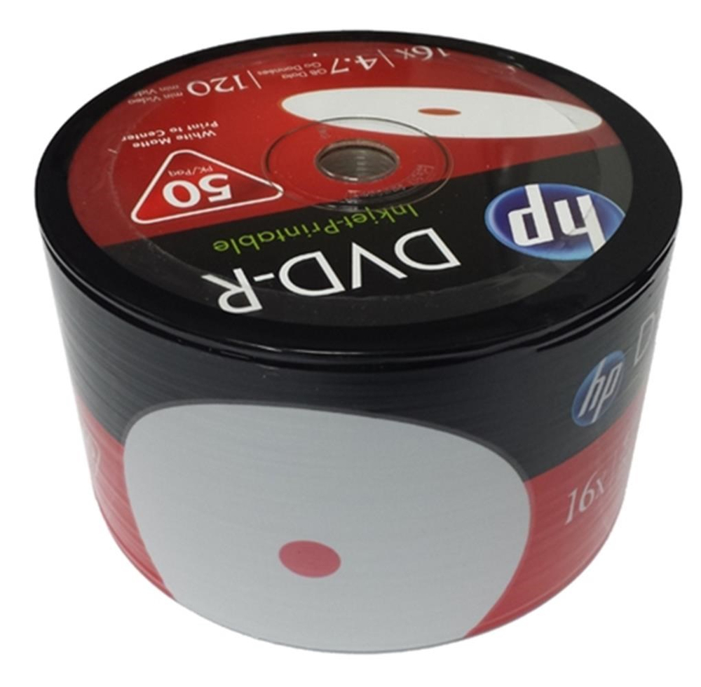 HPHp DVD-R 4,7gb-120min 16x 50 li Shrink Printable4710212142011