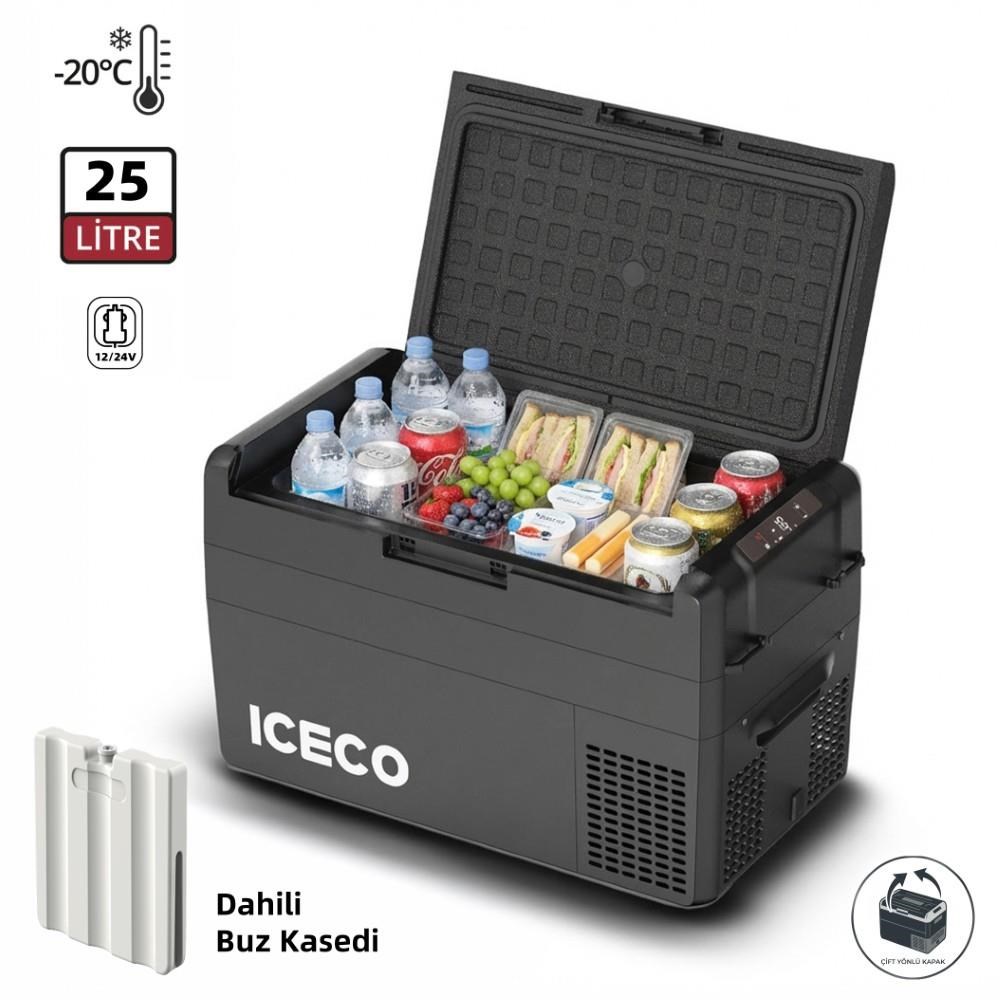 ICECOICECO MCD25B 12/24Volt 25 Litre Kompresörlü Oto Buzdolabı/Dondurucu + Buz KasetiMCD25B