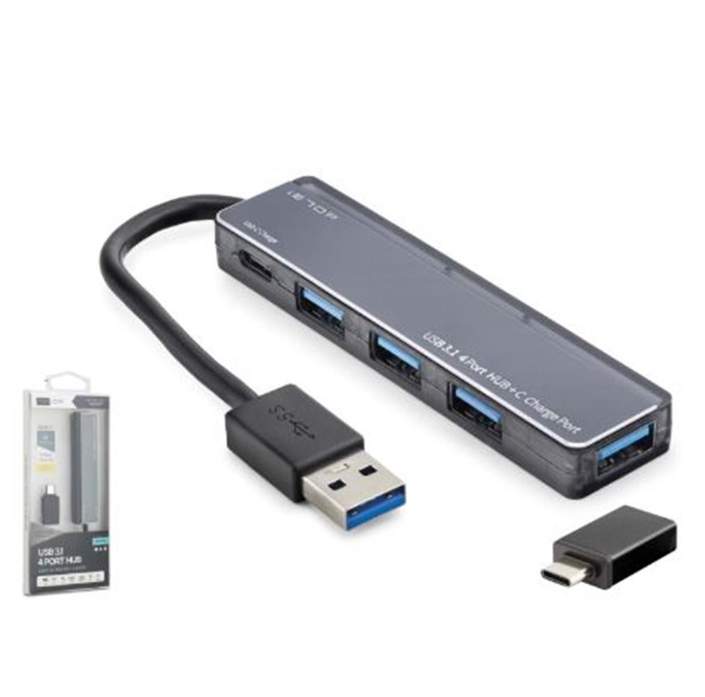 HCSiETOP TU360 USB Type-C 3.1 Gen1 Hub 4 Port 5 Gbps Gri8680469050796