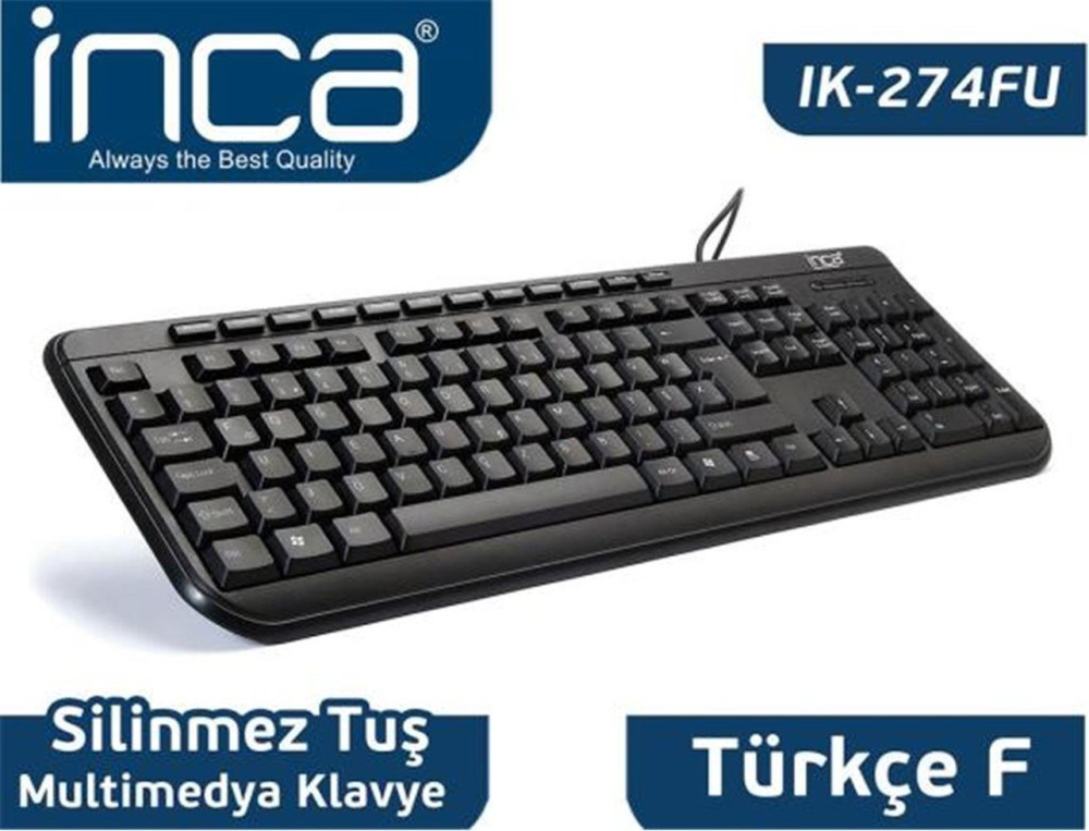 INCAInca IK-274FU f-usb Multimedya Black Laser Prınt Klavye8697980456808