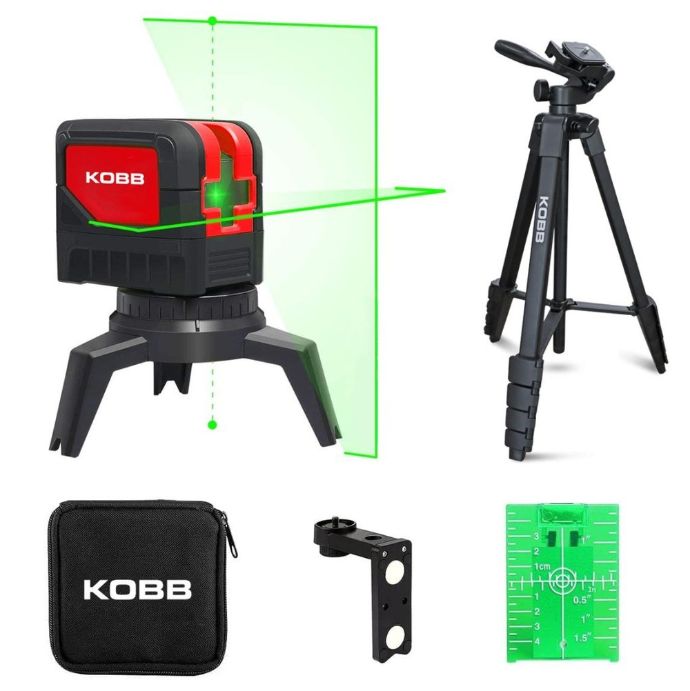 KOBBKOBB KBL92GTP 30M Profesyonel Yatay ve Dikey Otomatik Hizalamalı Yeşil Çapraz Çizgi Lazer,Noktalı Şakül Lazer DistomatKBL92GTP