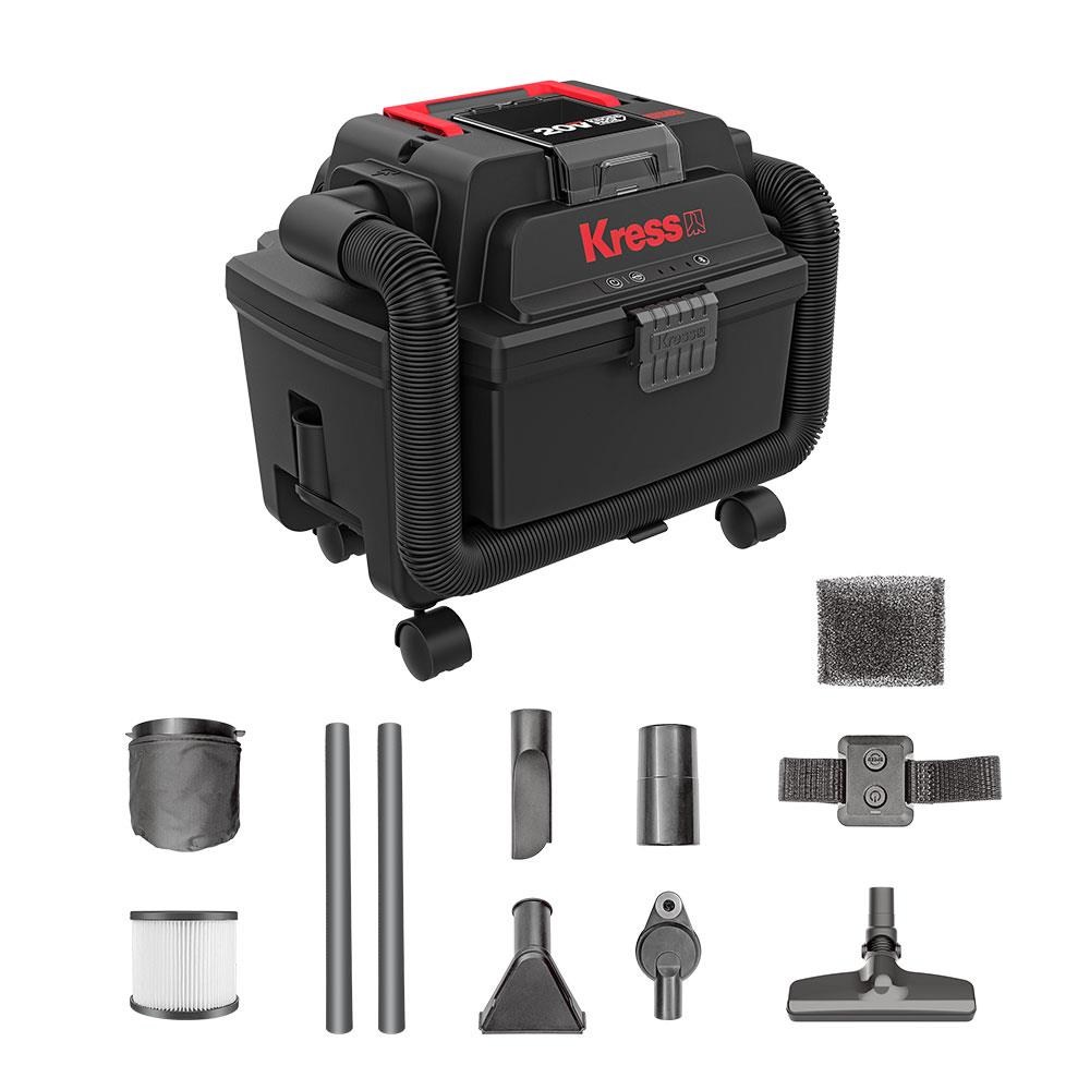 KressKress KH035.9 20Volt 250W/17Kpa Flexi Esnek Hortumlu Şarjlı Islak/Kuru Süpürge & Üfleme (Akü Dahil Değildir)KH035.9