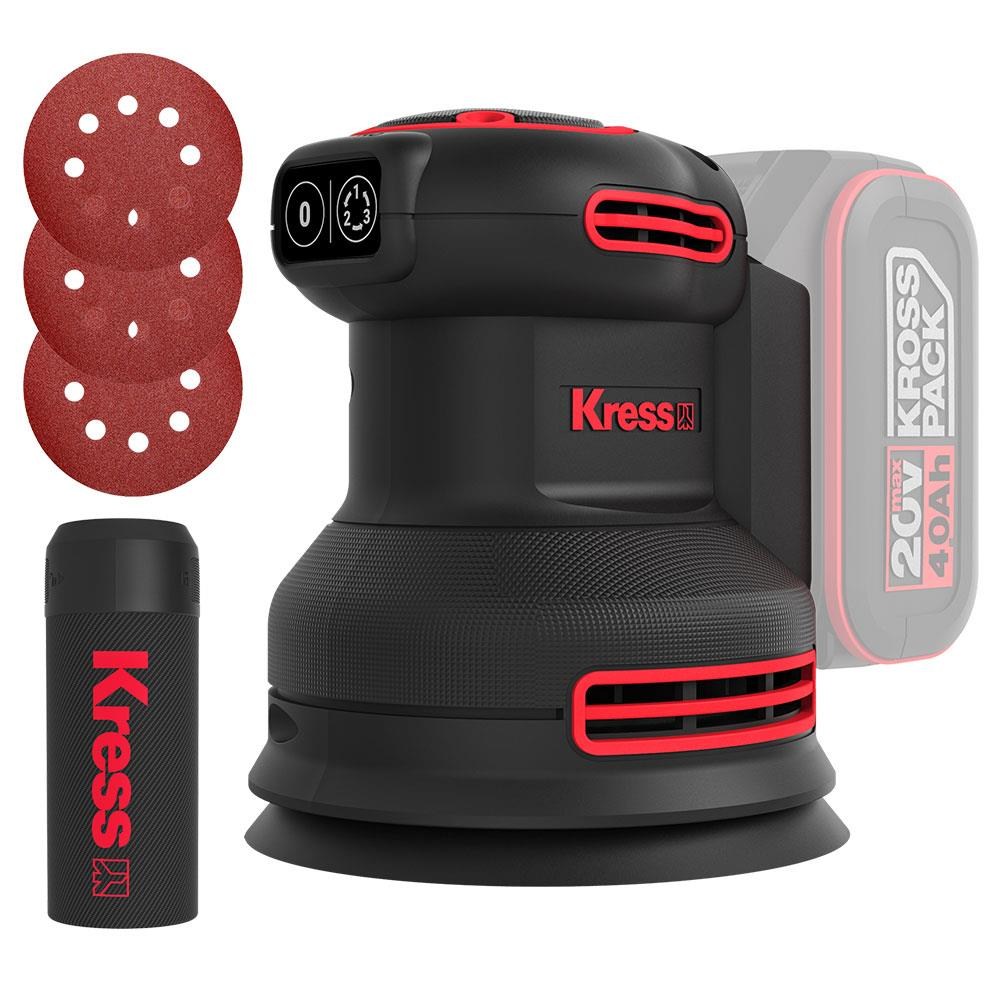 KressKress KUD20.9 20Volt 125mm Kömürsüz Profesyonel Devir Ayarlı Eksantrik Zımpara (Akü Dahil Değildir)KUD20.9