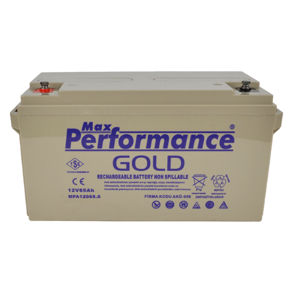 Max Performance GoldMax Performance Gold 12V 65Ah Bakımsız Kuru AküGold12-65