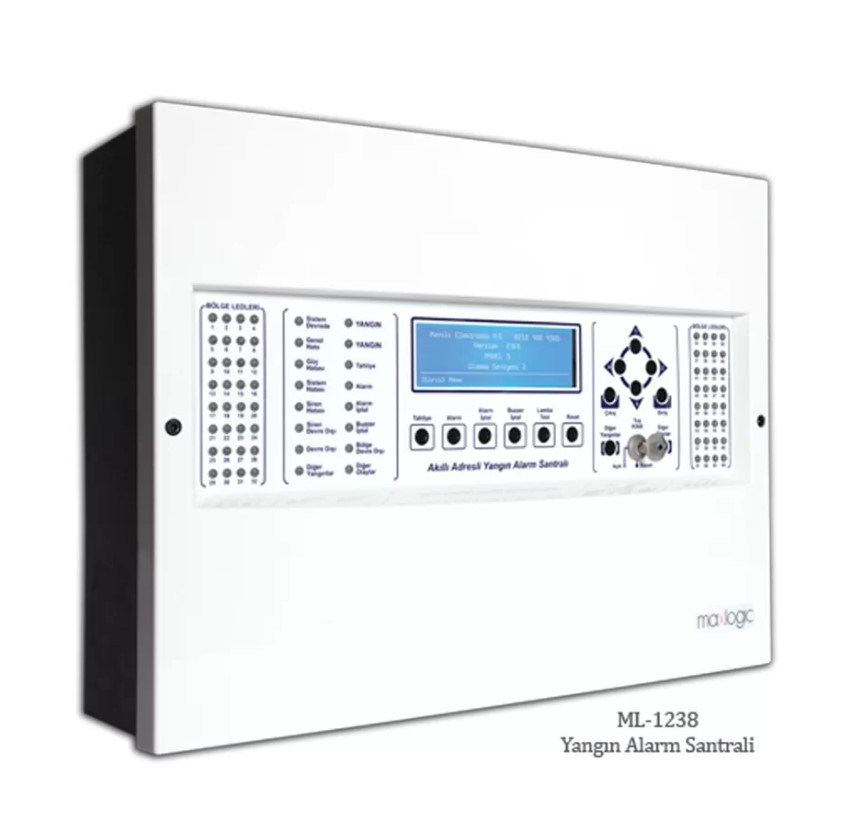 MaxlogicMaxlogic ML-1233.N/M Akıllı Adresli Yangın Alarm Santralı, 3 Çevrim, 381 Adres Network, Marin SertifikalıML-1233.N/M