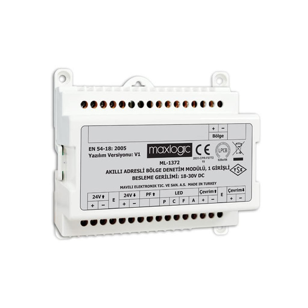 MaxlogicMaxlogic ML-1372 Akıllı Adresli Sistem Bölge Denetim Modülü, 1 GirişiML-1372