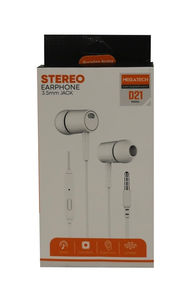 MEGATECHMegatech D21 Stereo Beyaz Mikrofonlu Kulaklık9100910104292