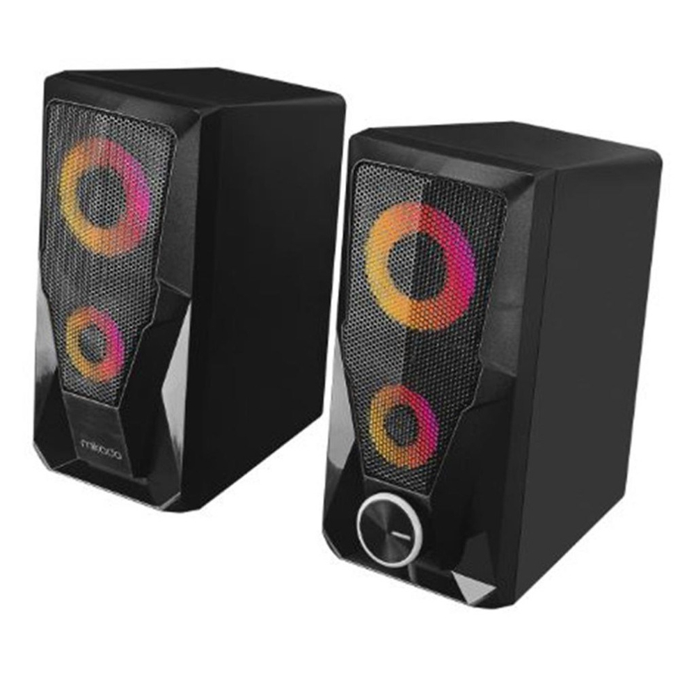MİKADOMikado MD-336 2.0 6 Watt RGB Ledli Siyah Multimedia USB Speaker Hoparlör8680096086311
