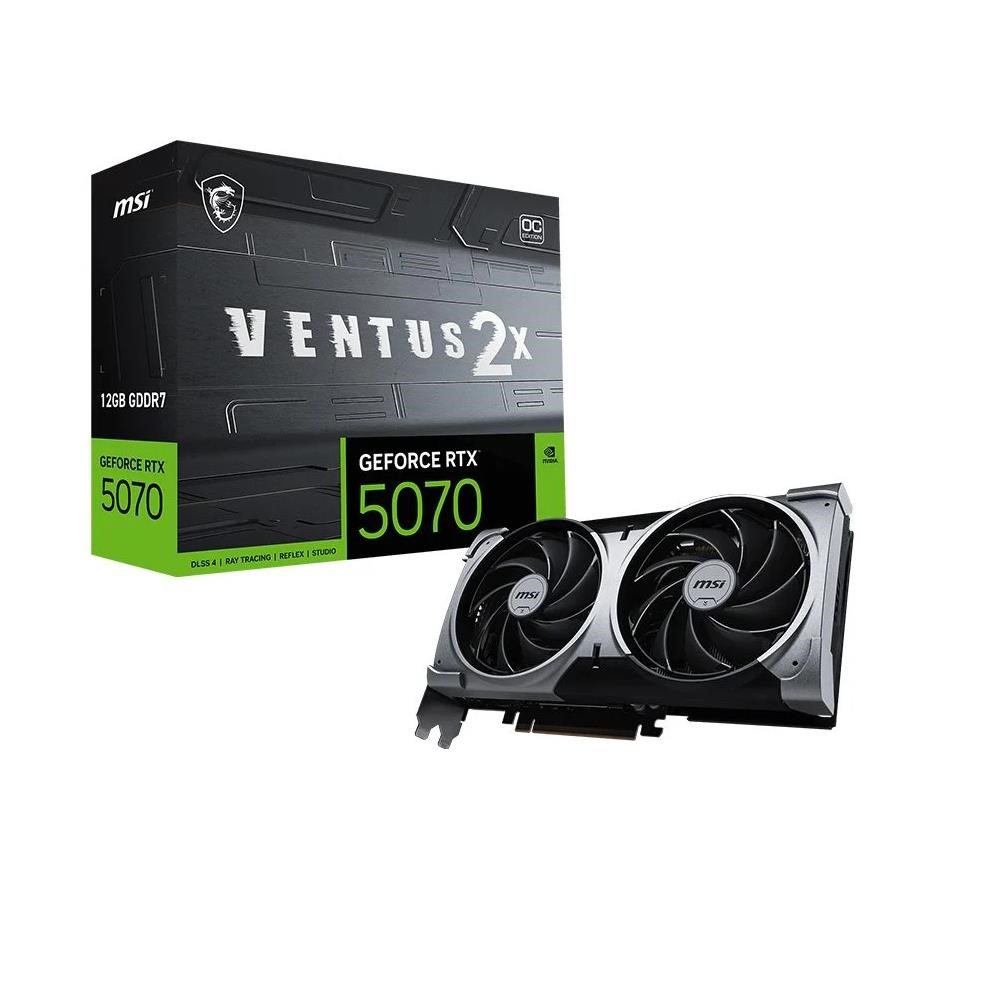 MSIMsi GeForce RTX5070 12G VENTUS 2X OC 12GB GDDR7 192 Bit DLSS 4 Ekran Kartı4711377308229