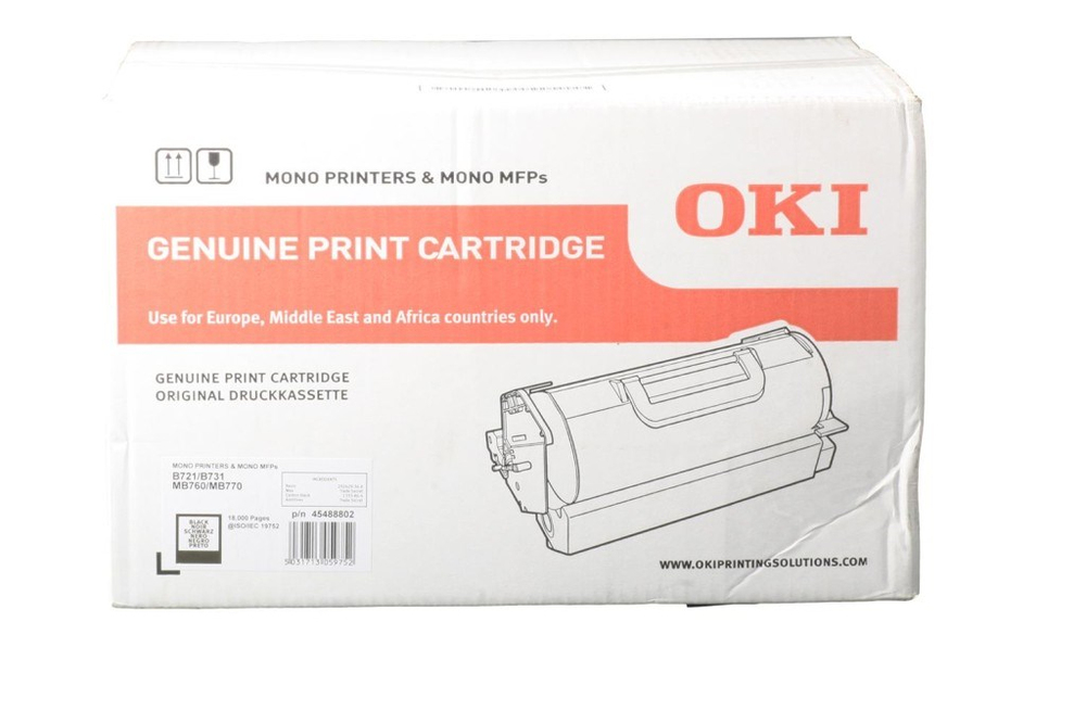 OKIOKI 45488802 TONER - B721, B731, MB760, MB770 - 18.000 SAYFA5031713059752