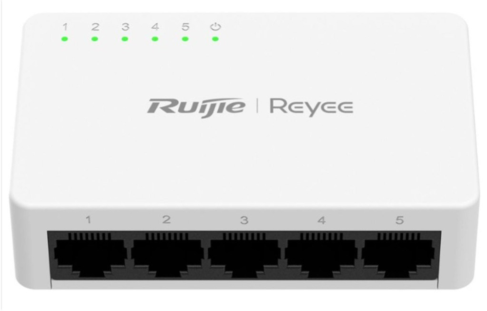 RUIJIE REYEERuijie Reyee RG-ES05F 5 Portlu, 10-100 Fast Ethernet Tak Çalıştır Switch Plastik Kasa6971693279018