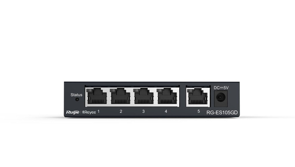 RUIJIERuijie-Reyee RG-ES105GD 5 Port 10-100-1000 Mbps Gbit Yönetilemez Switch Çelik Kasa6971693270435